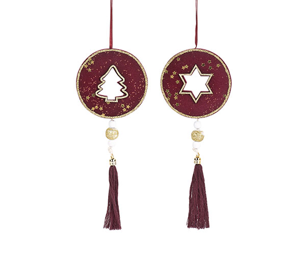 DECO ALBERO/STELLA BORD.FLOCC. D.85 MM