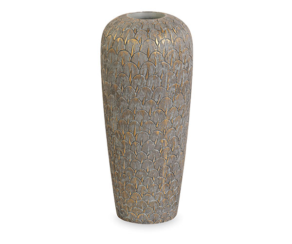VASO POLIRESINA ANTRACITE/ORO D.165XH.360 MM