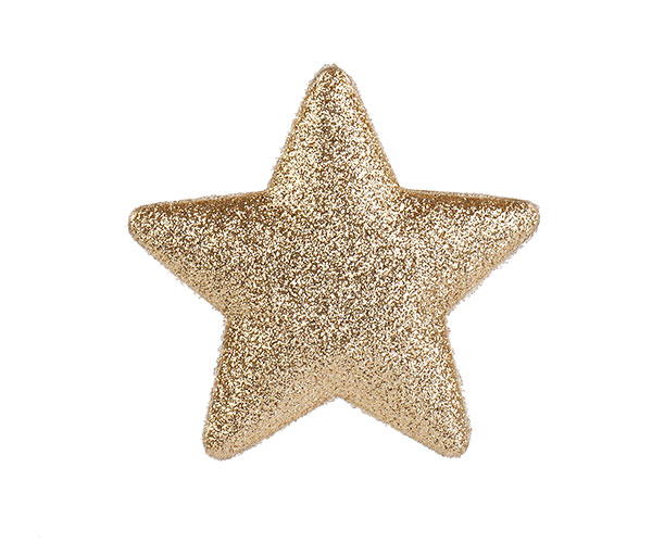 SET 2 STELLE GLITT.ORO CON ADESI D.90 MM