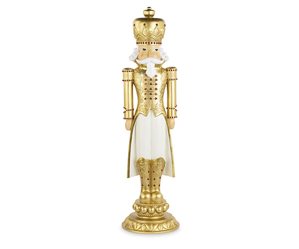 SCHIACCIANOCI BIAN/ORO CON LED H.1170 MM