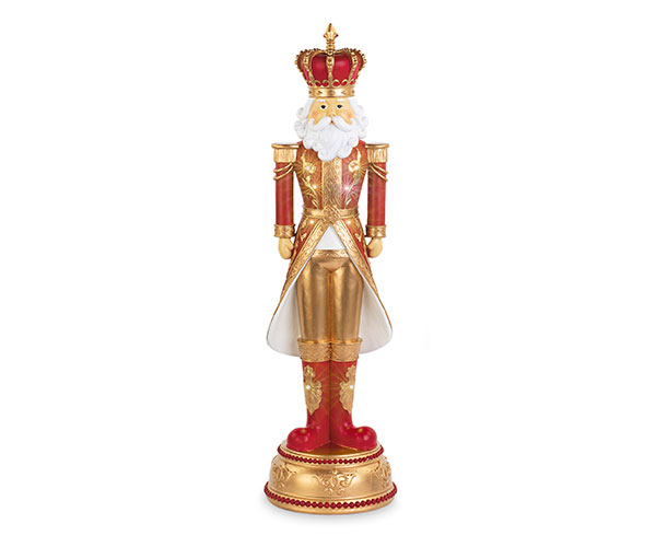 SCHIACCIANOCI ROSSO/ORO CON LED H.920 MM