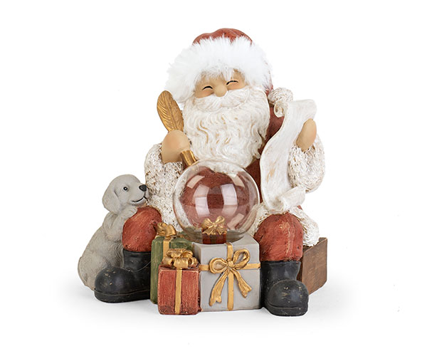 BABBO NATALE CON SFERA L.130XH.135 MM