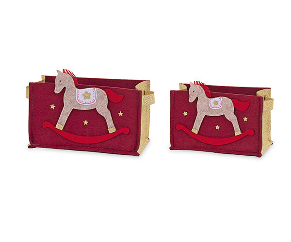 SET 2 CESTINI CAVALLINO 180X85X110 220X100X120 MM