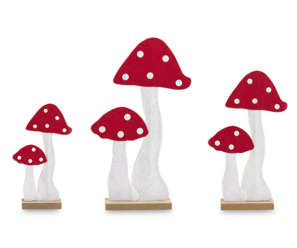 SET 3 BASI CON FUNGHI DOPPI H.320/420/520 MM