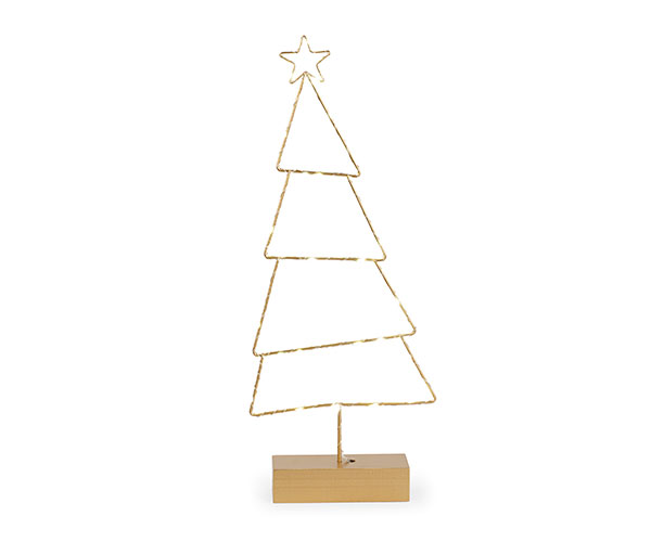 ALBERO METALLO DORATO CON LED H.550 MM