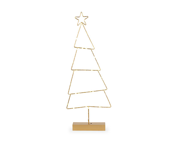 ALBERO METALLO DORATO CON LED H.800 MM
