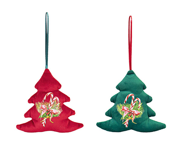 ALBERO VELLUTO ROSSO/VERDE ASS H.110 MM