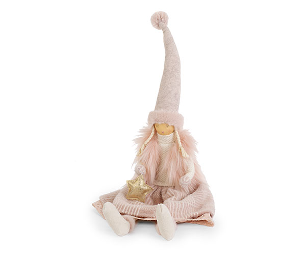 BIMBA VESTITO ROSA SEDUTA H.750 MM