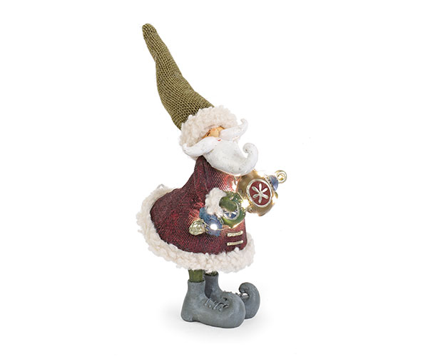BABBO NATALE ROSSO/VERDE CON LED H.360 MM