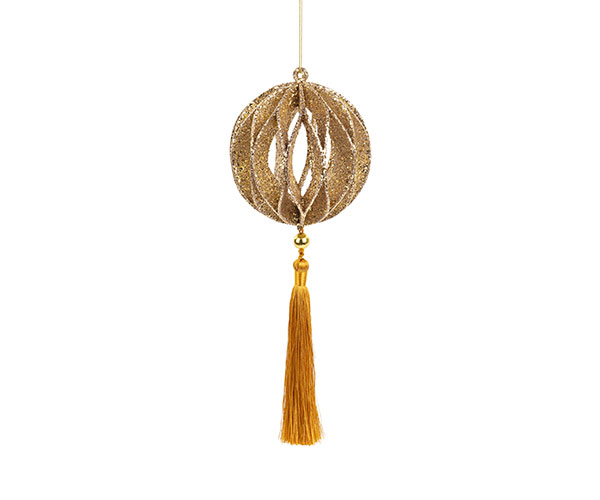 DECO SFERA ORO CON NAPPA D.100XH.260 MM
