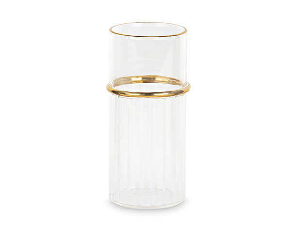 VASO VETRO ANELLO ORO