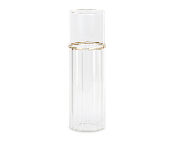 VASO VETRO ANELLO ORO D.90XH.320 MM
