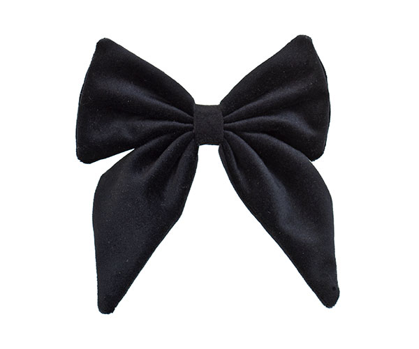 FIOCCO VELLUTO NERO CON ADESIVO 120 MM