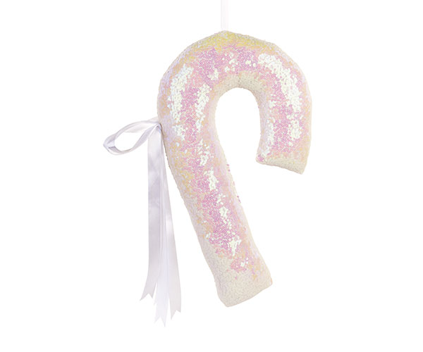BASTONCINO PAILETTES BIANCHE H.420 MM