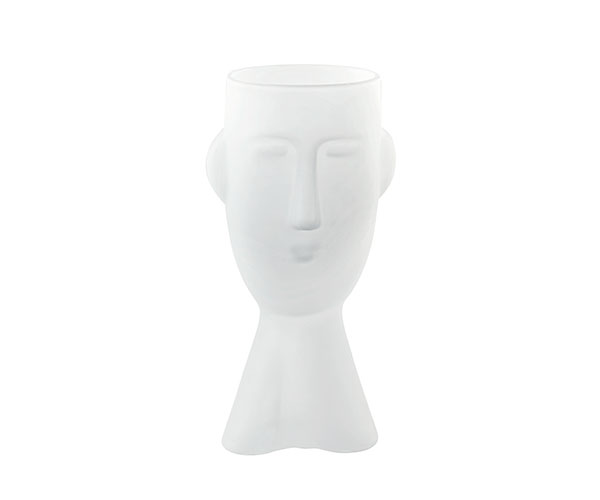 VASO VISO VETRO BIANCO D.120XH.315 MM