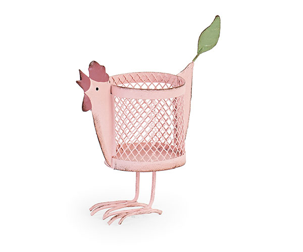 GALLINA CONTENITORE ROSA