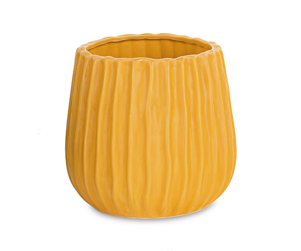 VASO ONDE GIALLO SENAPE