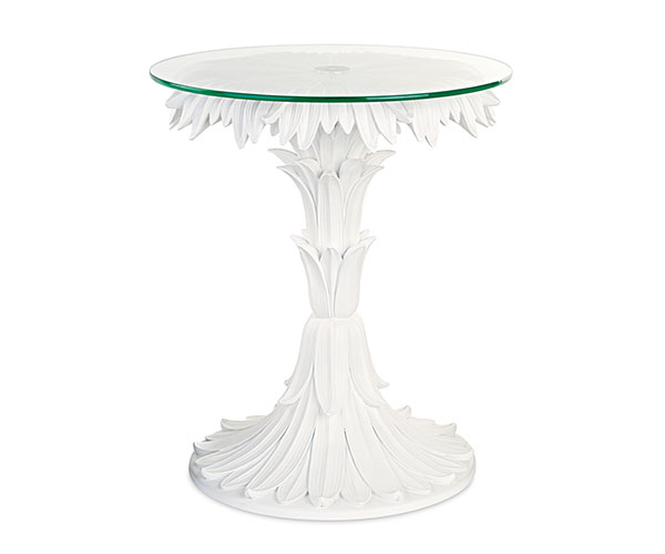 TAVOLO BIANCO CON PALME