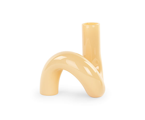 VASO VETRO CREMA ATTORCIGLIATO