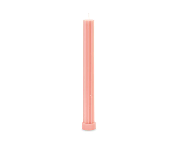 SET 2 CANDELE COLONNA ROSA H.270 MM