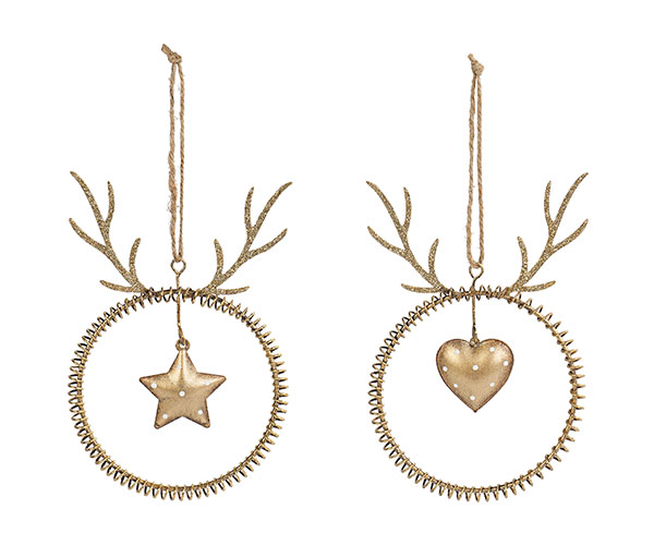 CUORE/STELLA LATTA ORO APP.ASS H.170 MM