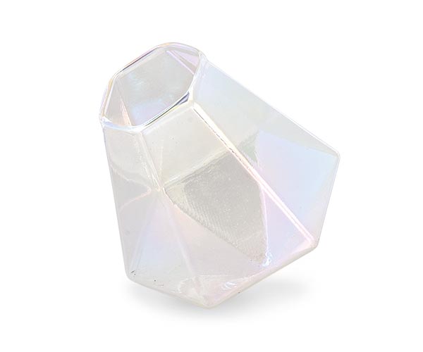 ESAGONO VETRO PERLATO INCLINAT D.92X100 MM