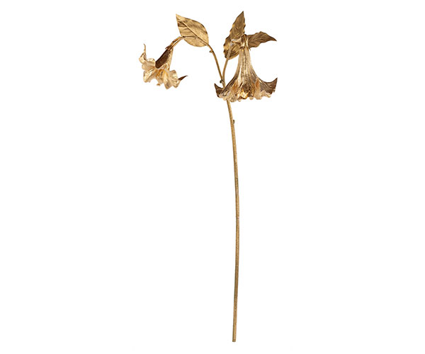 RAMO 2 FIORI DATURA ORO H.1230 MM