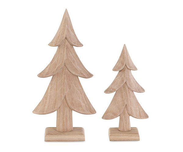 SET 2 ALBERI LEGNO H.200/270 MM