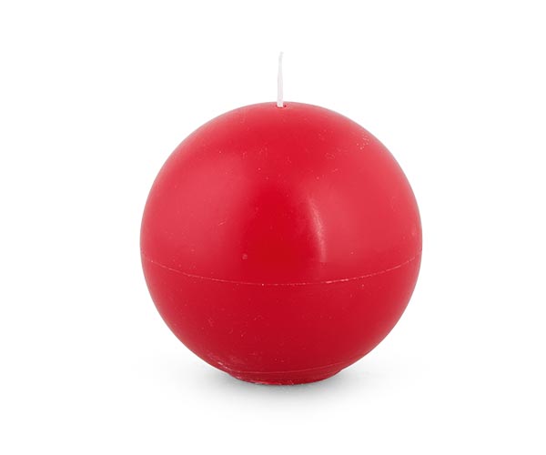 CANDELA SFERA ROSSA D.100 MM