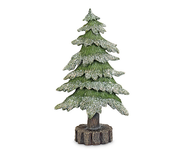 ALBERO VERDE INNEVATO H.360 MM