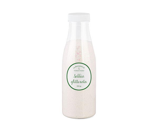 BOTTIGLIA SABBIA BIANCA GLITTE
