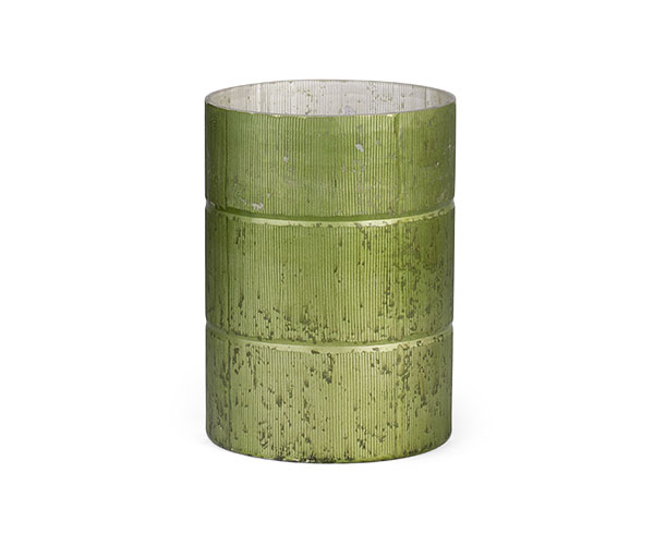 CANDELA VASO VETRO VERDE D.130X180 MM