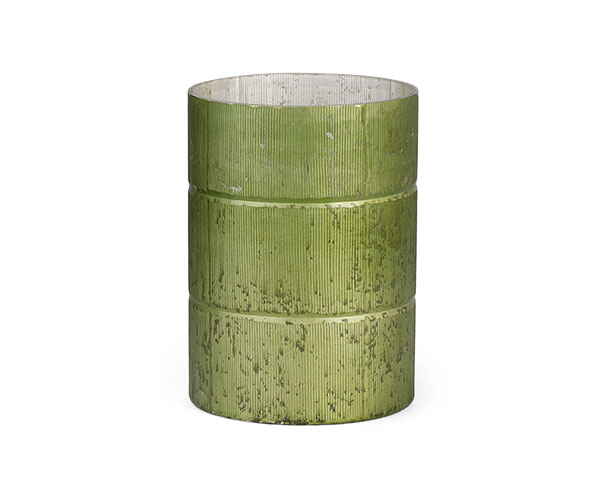 CANDELA VASO VETRO VERDE