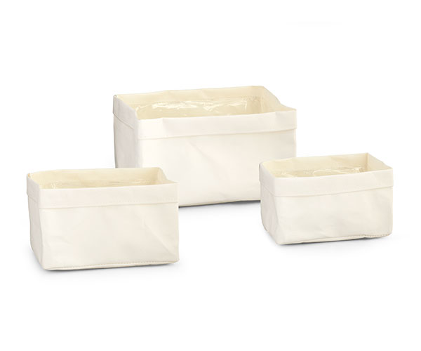 SET 3 CESTI CARTA AVORIO
