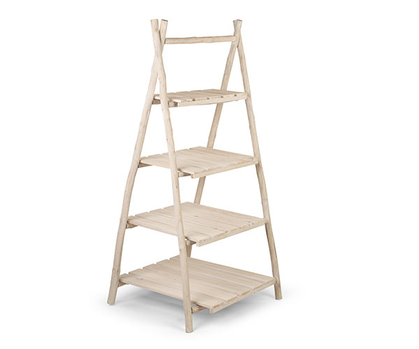 SCAFFALE LEGNO SBIANCATO