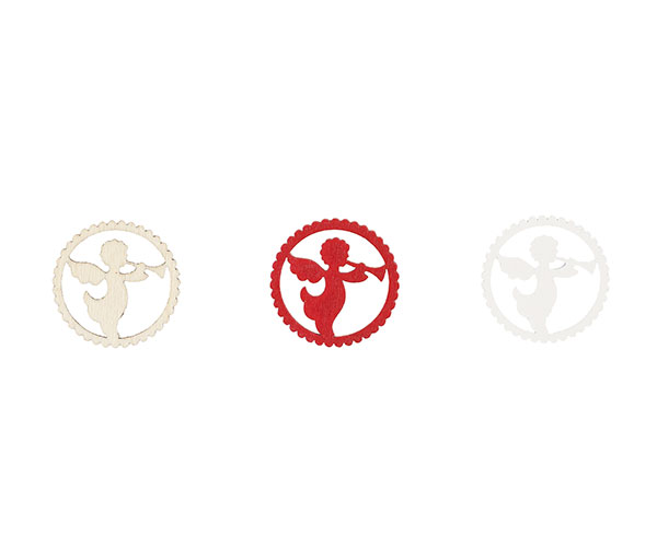 SET 36 ANGELI BIANCO/NAT/ROSSO D.30 MM