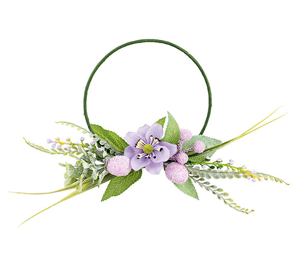 CORONCINA CON FIORI,UOVA LILLA