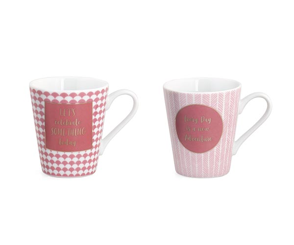 TAZZA ROSA CON MANICO ASS.
