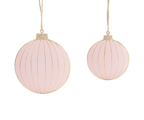 SET 2 PALLINE ROSA DA APP. D.80/105 MM