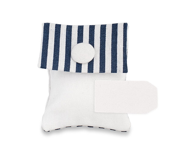 BUSTA BLU/BIANCA C/TARGHETTA 75X90 MM