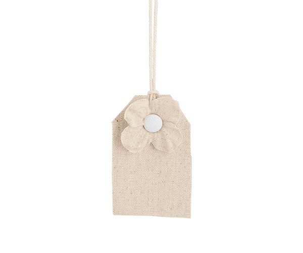 TARGHETTA ECRUE C/FIORE 54X85 MM