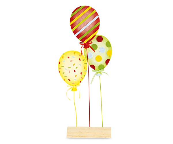 3 PALLONC.FELTRO SU BASE LEGNO