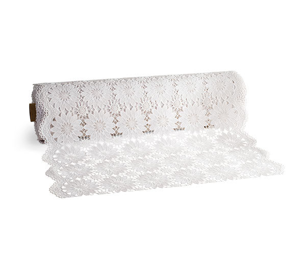 ROTOLO FIORI VINILE BIANCO H.500X10M MM