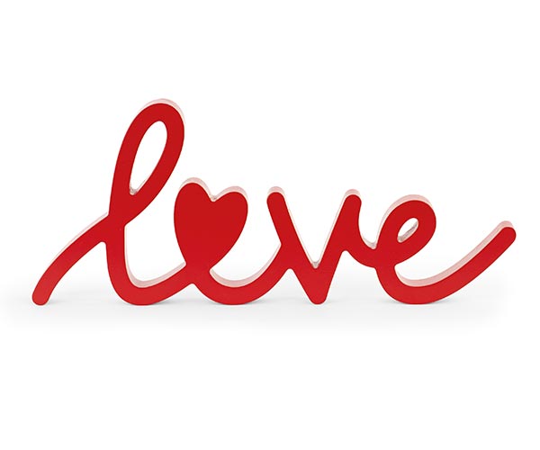 SCRITTA "LOVE" ROSSO