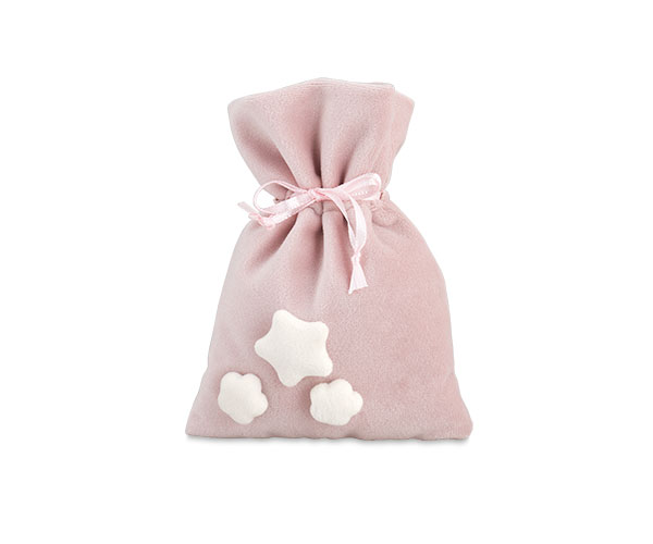 SACCHETTO SOFT ROSA C/3 STELLE 100X135 MM