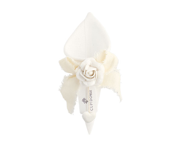 CONO CON ROSA SOFT BIANCA