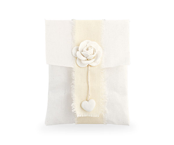 BUSTA CON ROSA SOFT BIANCA