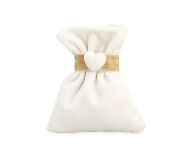 SACCHETTO SOFT BIANCO CON CUORE
