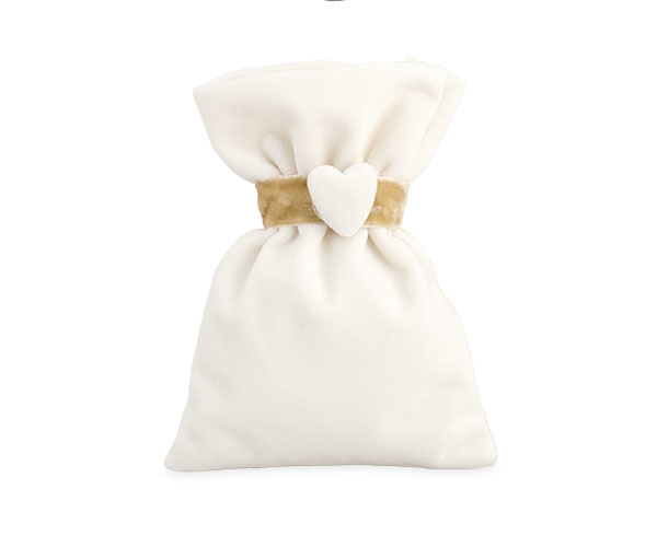 SACCHETTO SOFT BIANCO CON CUORE
