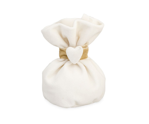 SACCHETTO SOFT BIANCO CON CUORE